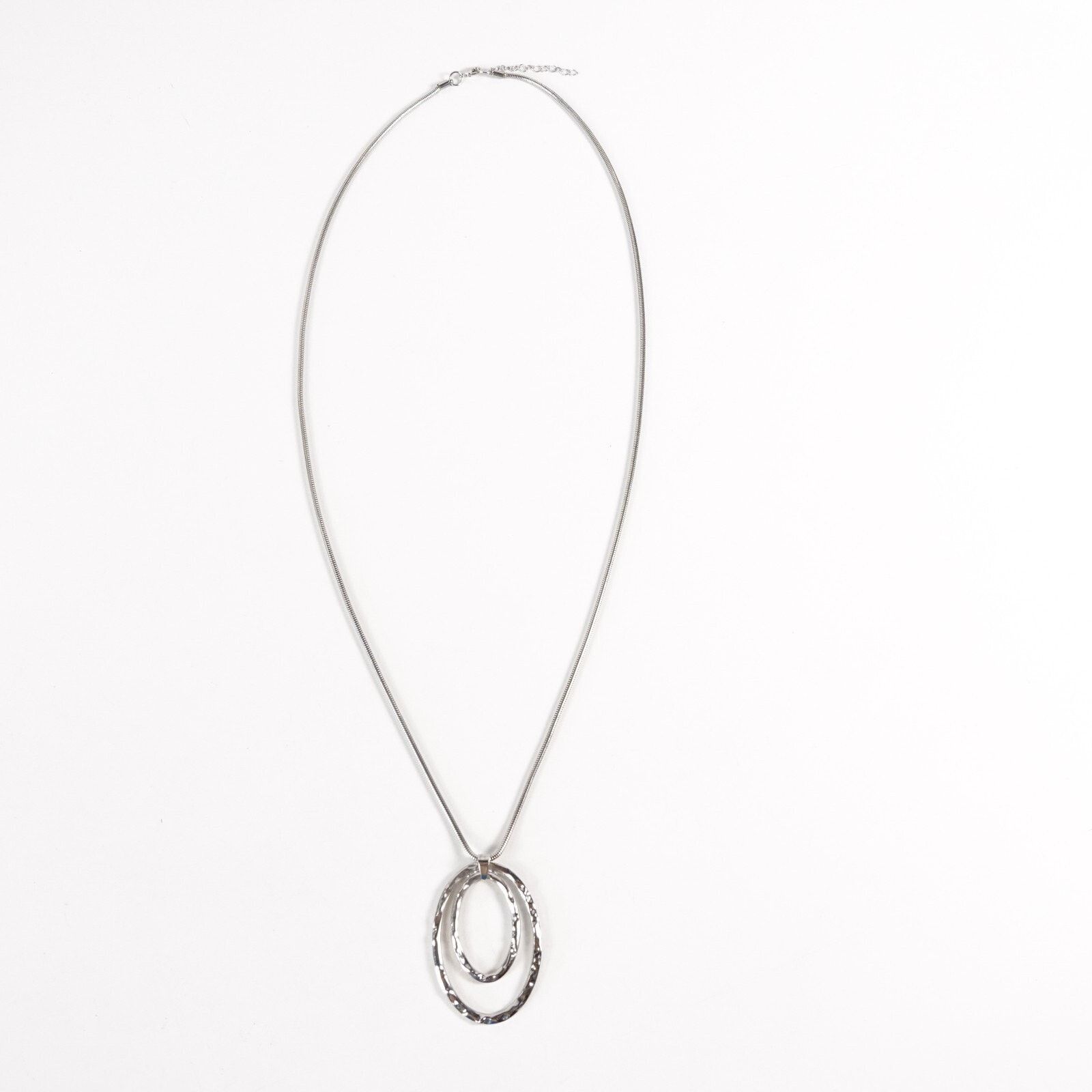 Other Oval Pendant Snake Chain Link Necklace Token Medal Jewelry Size ONE SIZE - 2 Thumbnail
