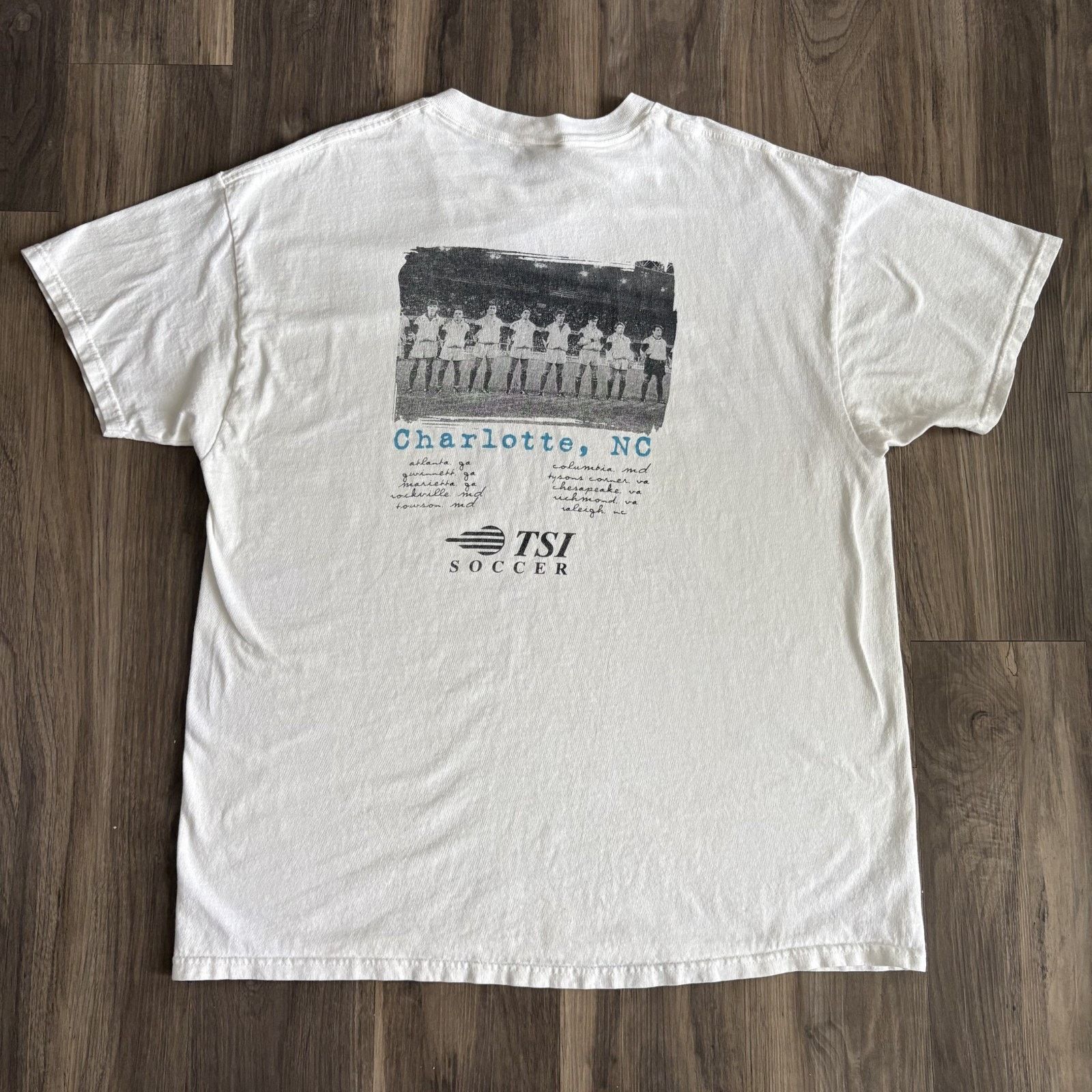 Vintage Vintage Soccer T-Shirt Men's Size XL White 1997 Size US XL / EU 56 / 4 - 3 Thumbnail