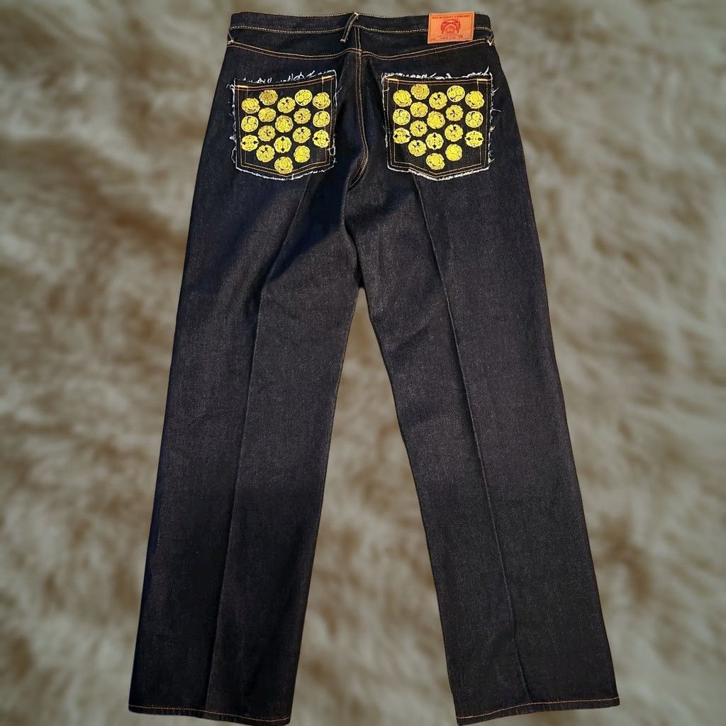 RMC Jeans VINTAGE Red Monkey Jeans Mens 38x36 Baggy Embroidered Dark Blue Wide-Leg Jeans Mens Regular 38x36 Boys? Size US 38 / EU 54 - 1 Thumbnail