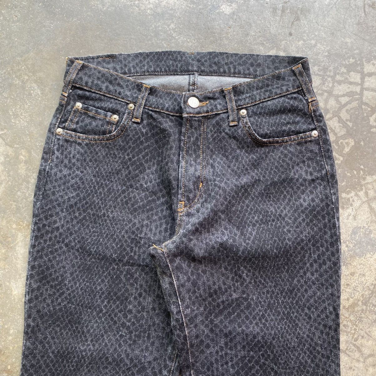 Hysteric Glamour × Japanese Brand Vintage CIMARRON SPAIN Snake Scale Stretchable Flared Jeans Size 27" / US 4 / IT 40 - 5 Thumbnail