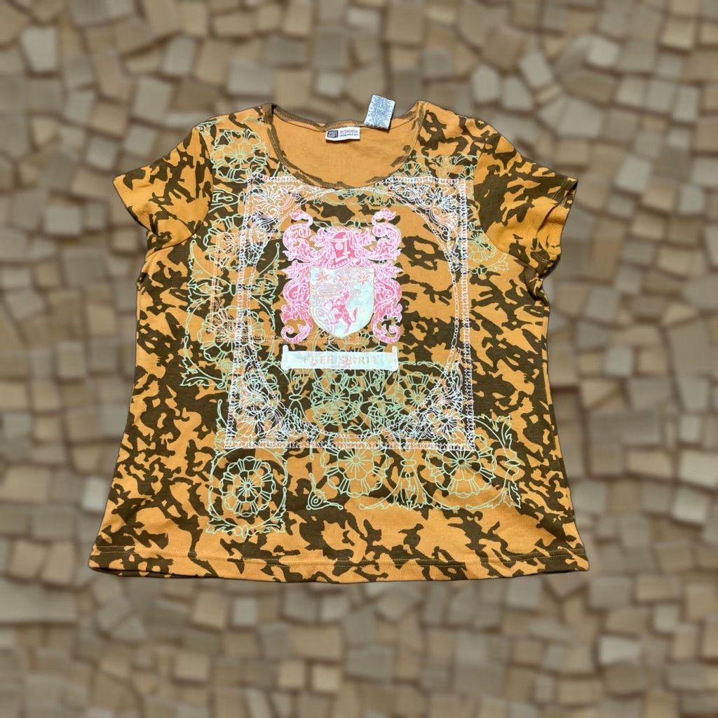 Faded Glory Faded Glory Shirt Women XL Orange Green Pink Free Spirit NWT Size XL / US 12-14 / IT 48-50 - 1 Thumbnail