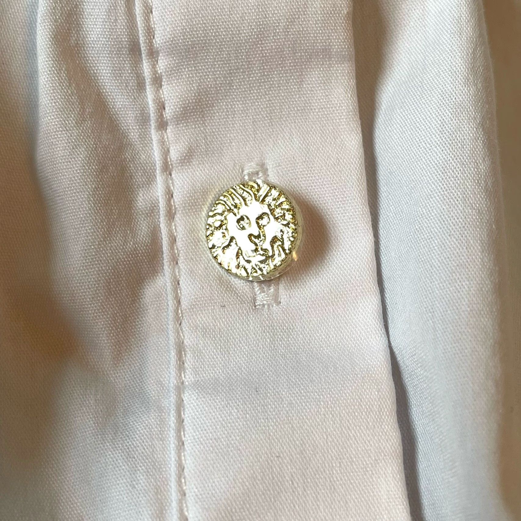 Anne Klein VINTAGE ANNE KLEIN Women's XL White Cotton Off Shoulder Top Buttons Breezy Cottagecore Size XL / US 12-14 / IT 48-50 - 3 Thumbnail
