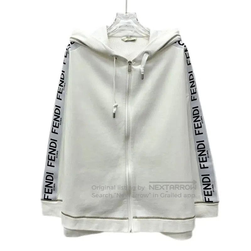 Fendi Fendi White Cotton Women's Jacket for XS Size . Size XS / US 0-2 / IT 36-38 - 1 Thumbnail