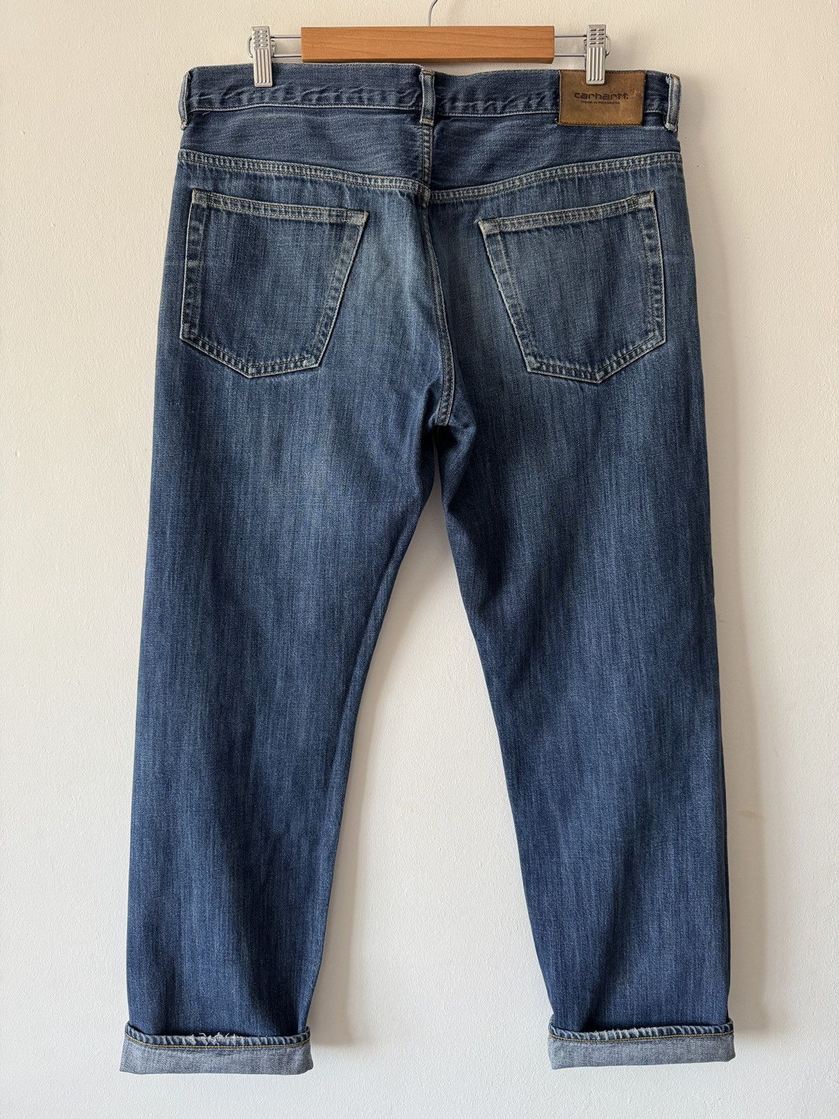 Carhartt 🔥🔥 Carhartt WIP Leyton Selvedge Jeans Size US 34 / EU 50 - 2 Thumbnail