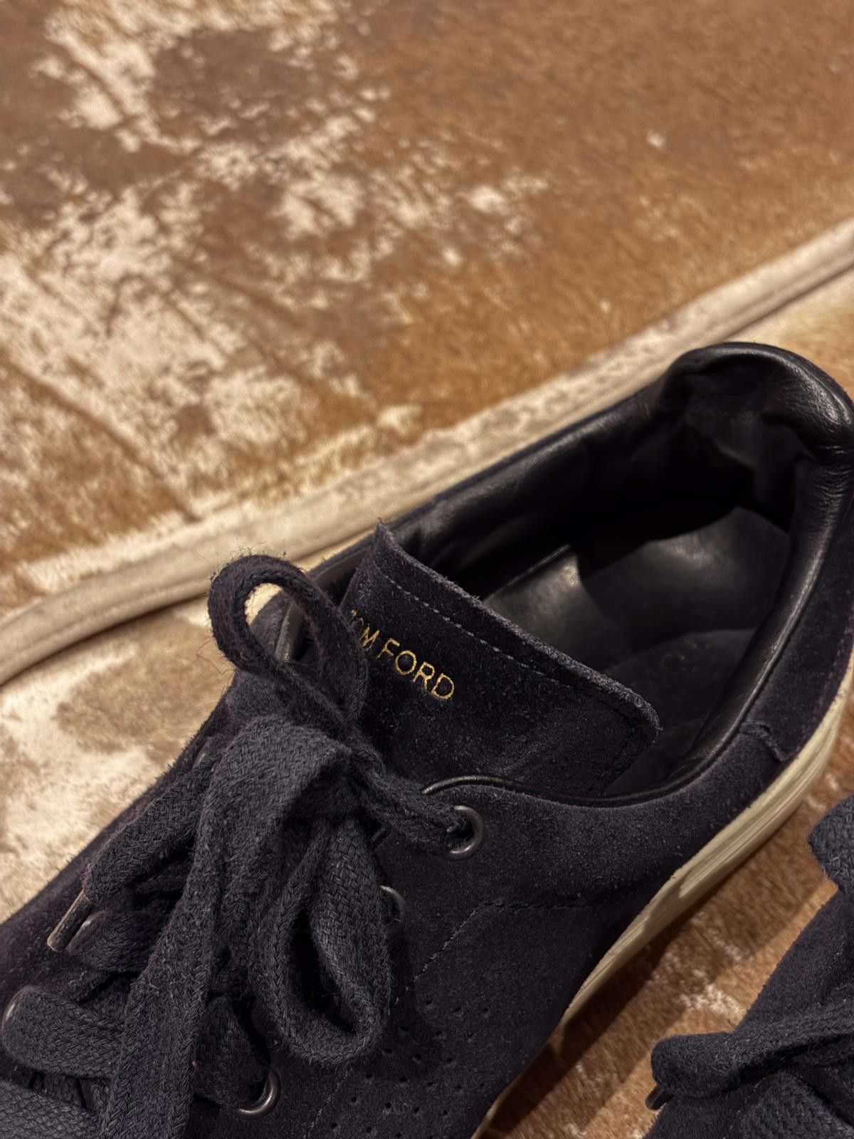 Tom Ford Tom Ford Navy Suede Low-Top Sneakers Size US 10 / EU 43 - 3 Thumbnail