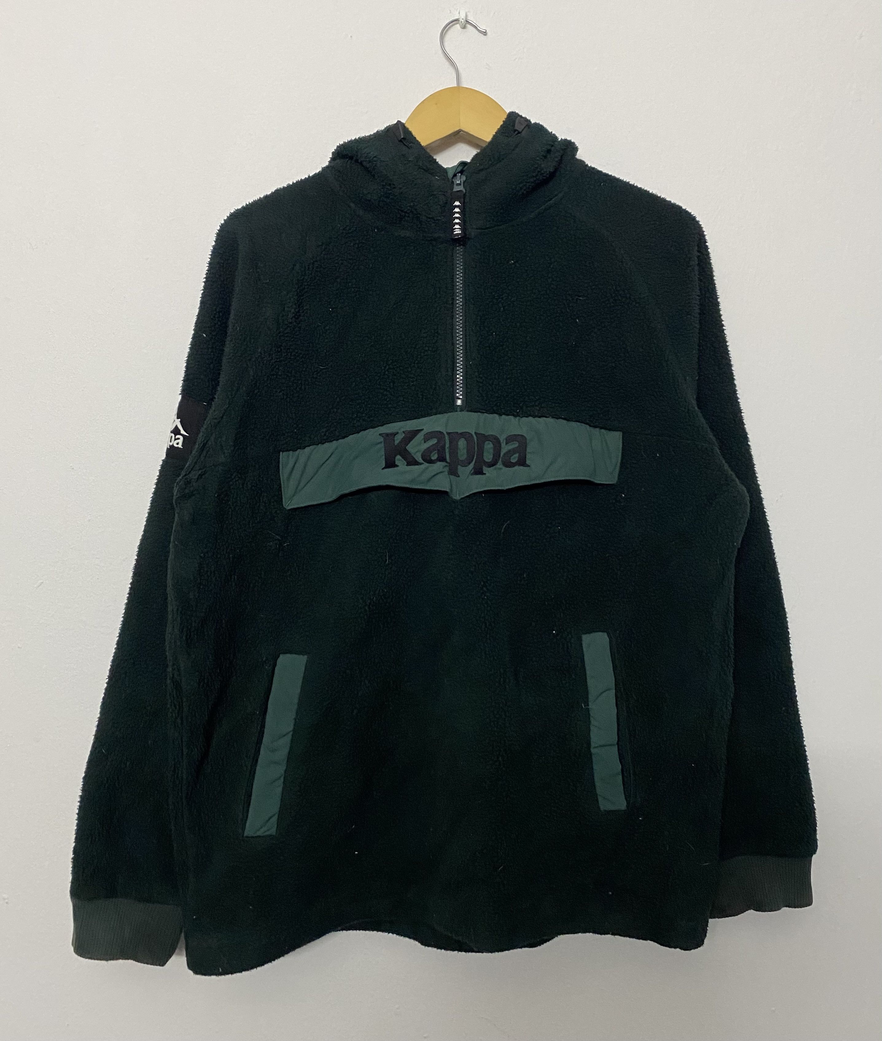Kappa Vintage Kappa Deep Green Fleece Pullover Hoodie Medium Size US M / EU 48-50 / 2 - 1 Thumbnail