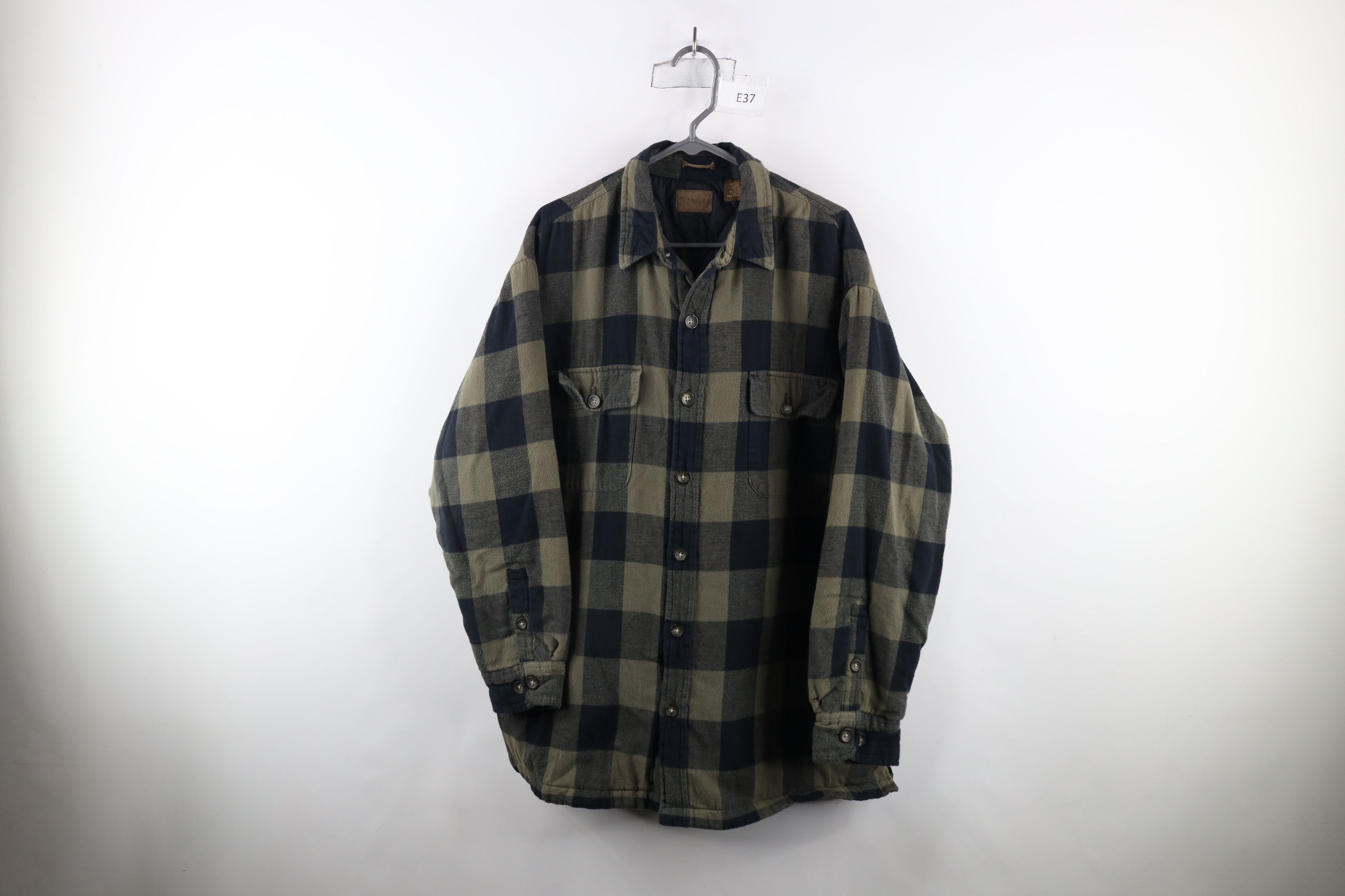 Vintage Vintage 90s Streetwear Flannel Button Shirt Jacket Jac Shirt Size US XL / EU 56 / 4 - 1 Thumbnail