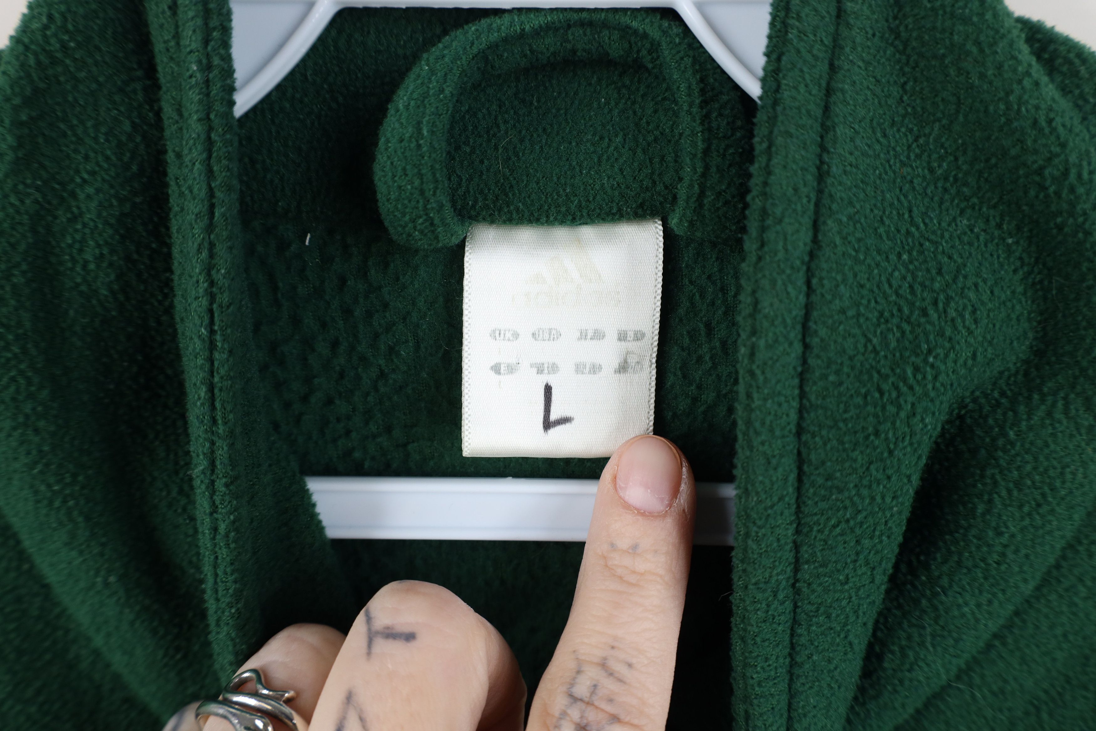 Adidas Vintage Adidas Dame University Full Zip Fleece Jacket Green Size US L / EU 52-54 / 3 - 9 Thumbnail