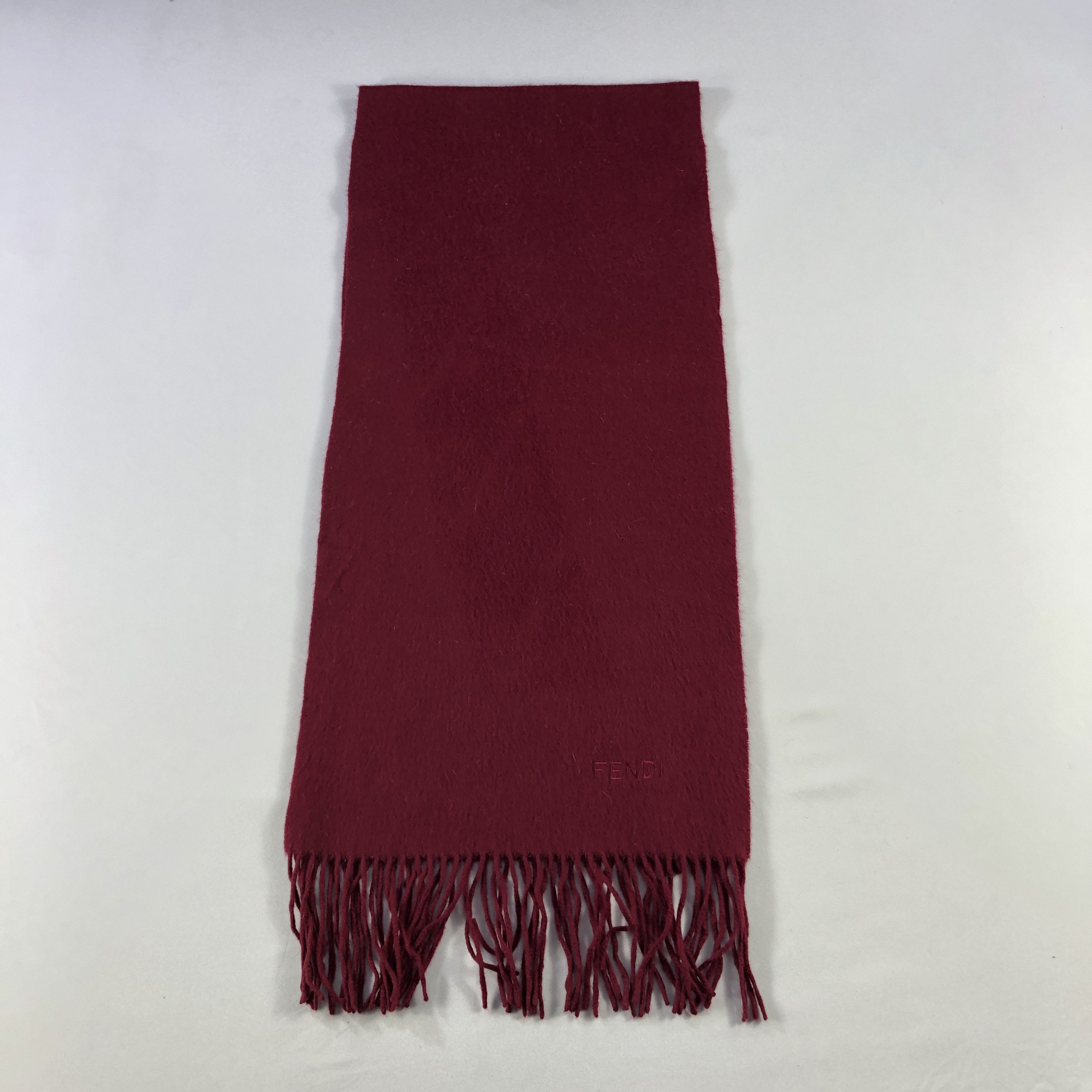 Fendi Fendi Plain Cashmere Muffler Scarf Neck Wrap V2839 Size ONE SIZE - 2 Thumbnail