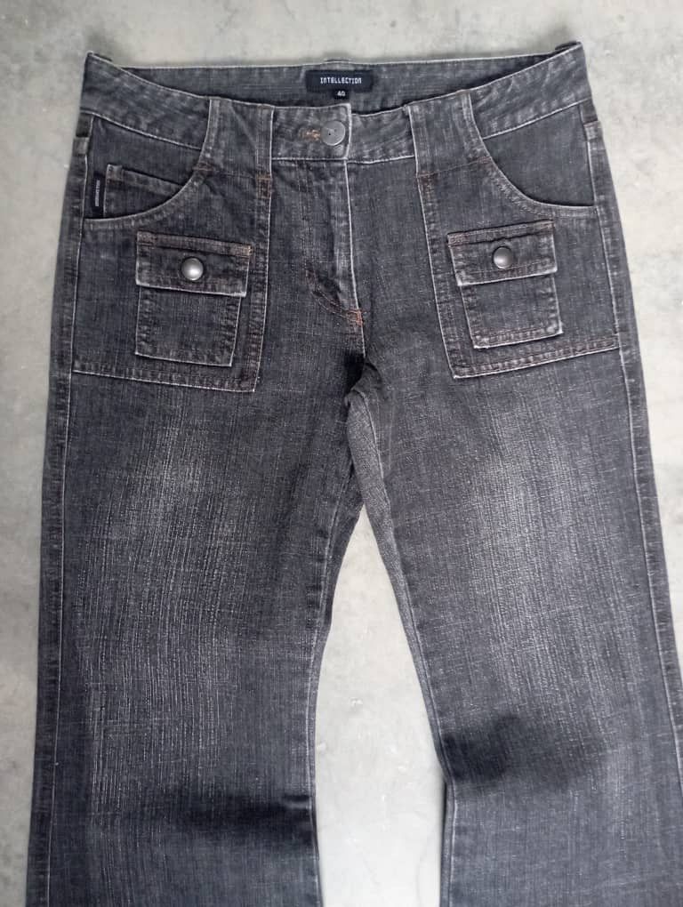 Tornado Mart Flare Jeans Made In Japan Black Bush Pant Intellection Jeans Size US 26 / EU 42 - 3 Thumbnail