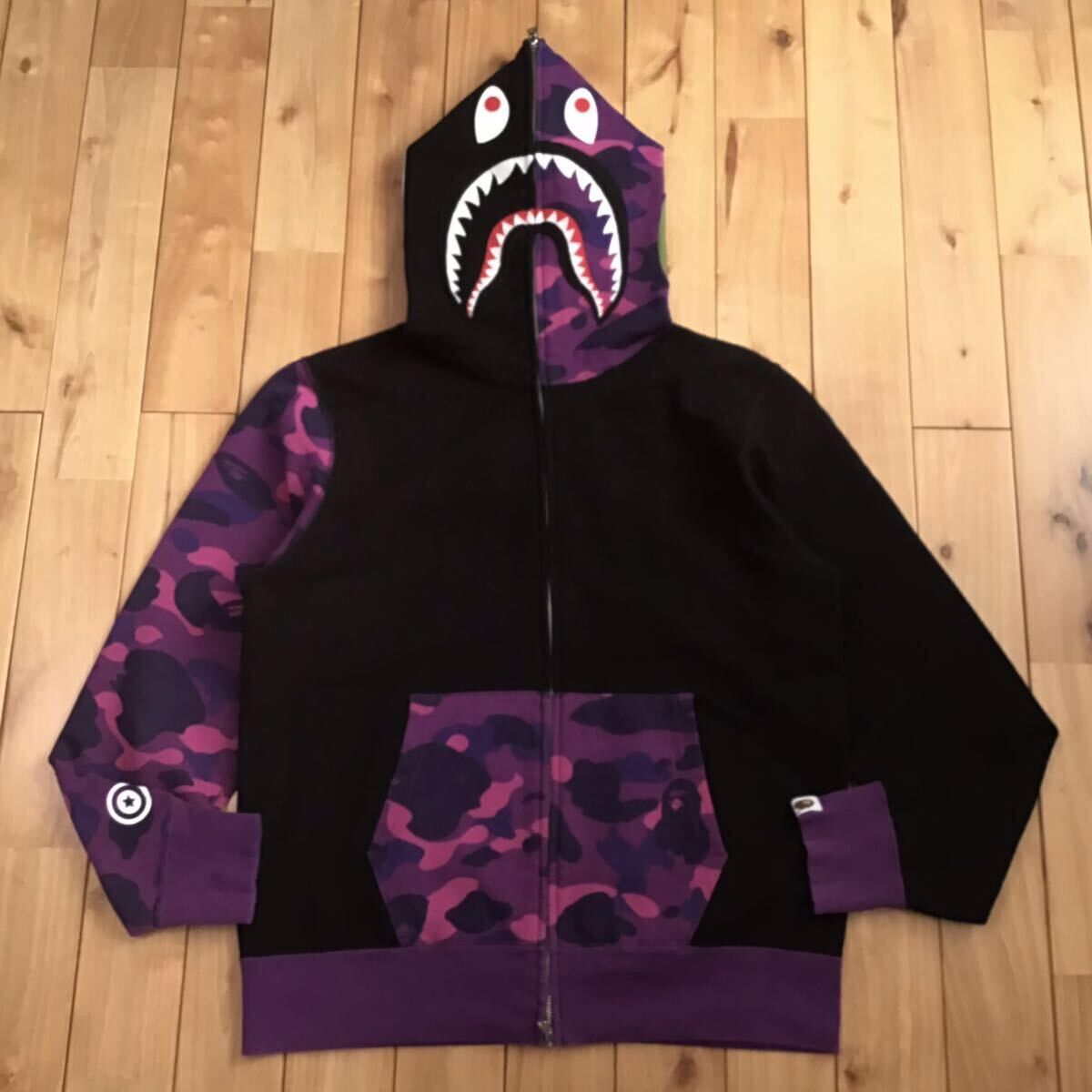 Purple shark bape hoodie online
