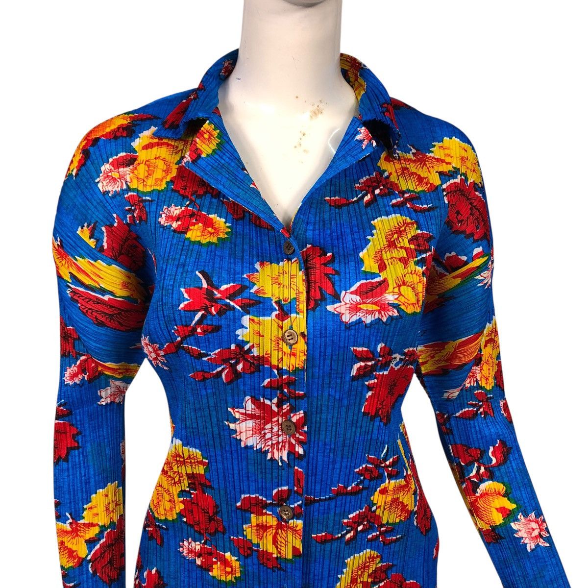 Issey Miyake 🔥VINTAGE PLEATS PLEASE ISSEY MIYAKE BUTTON UPS FLORAL DESIGN Size M / US 6-8 / IT 42-44 - 3 Thumbnail