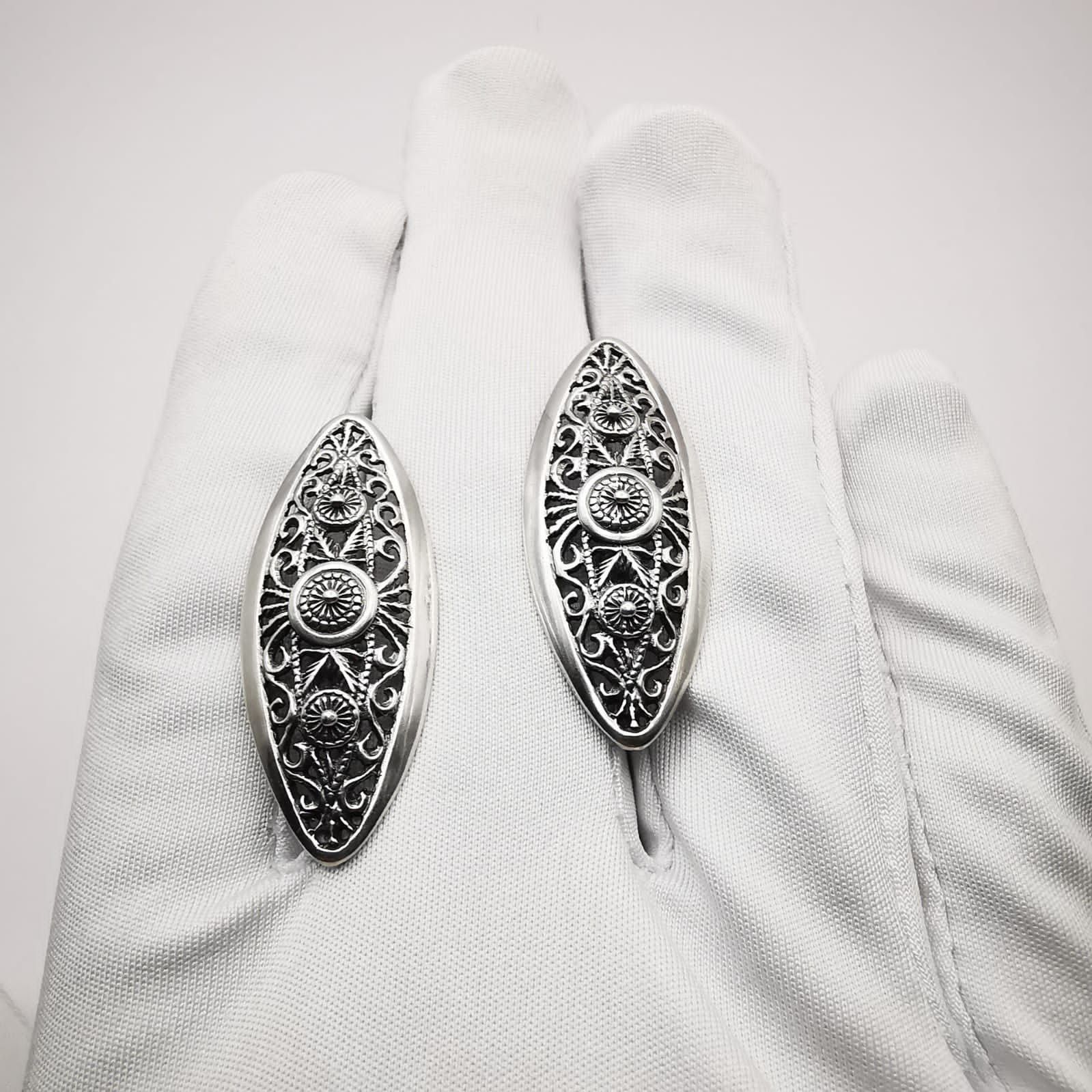 Sterling Silver Vintage Jewelry, Fine Women's Earrings, 925 Sterling Silver, Size ONE SIZE - 7 Thumbnail