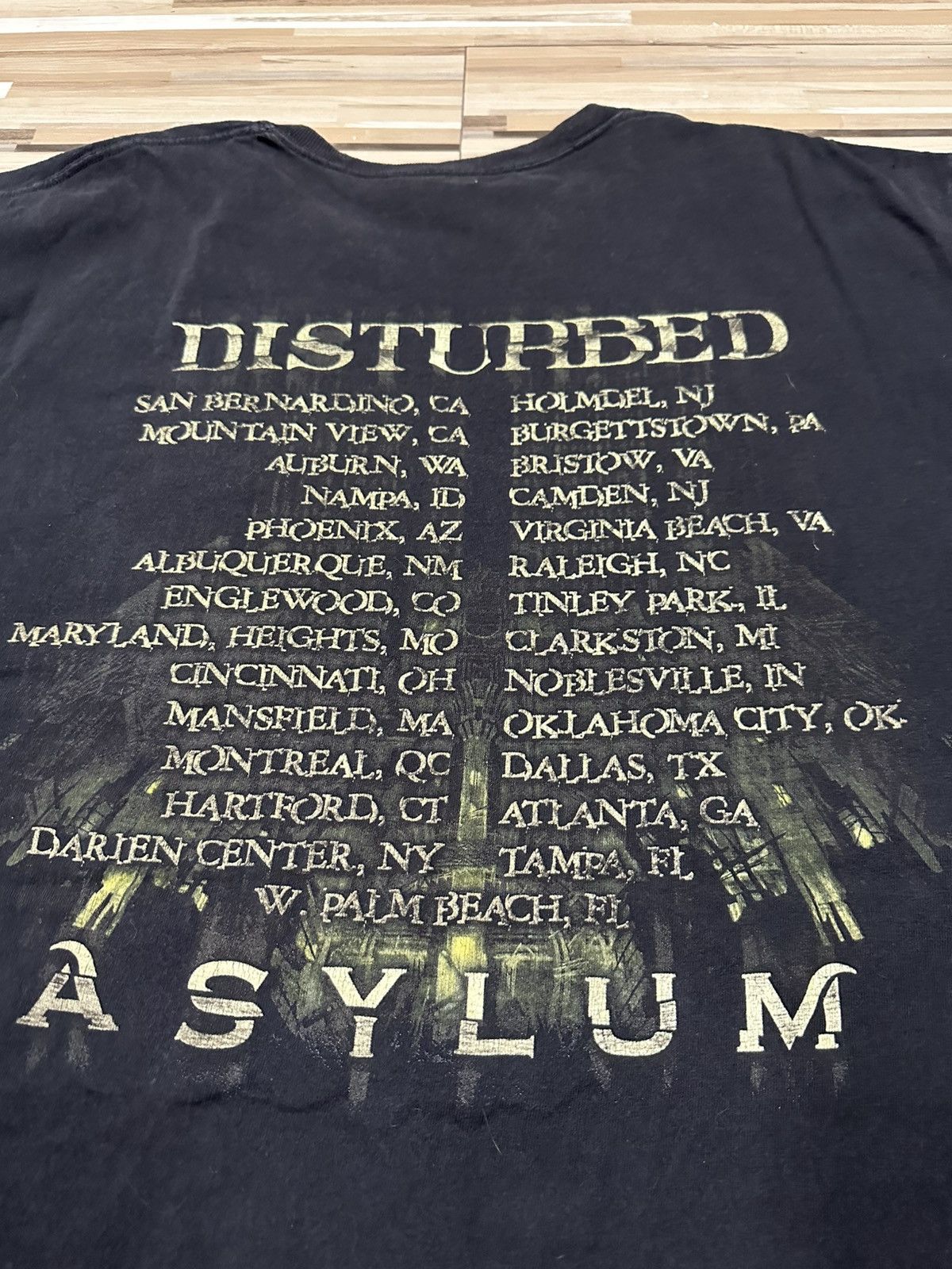 Band Tees Vintage Disturbed Asylum 2010/11 North American Tour T-Shirt Size US XL / EU 56 / 4 - 9 Thumbnail