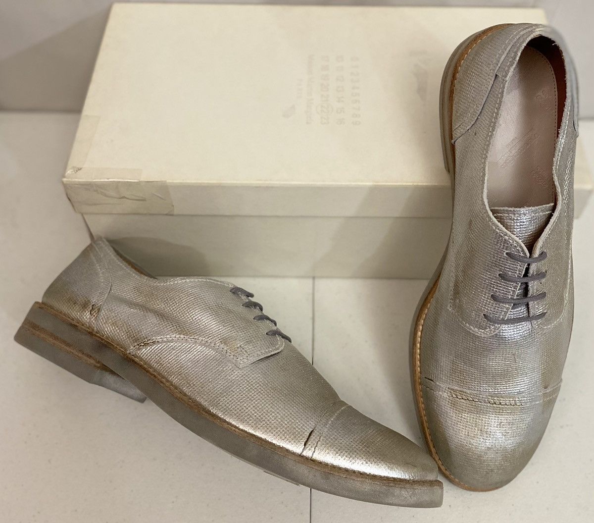 Maison Margiela Maison Margiela 22 🇮🇹 Silver treated TinMan Captoe 10 US New Size US 10 / EU 43 - 11 Thumbnail