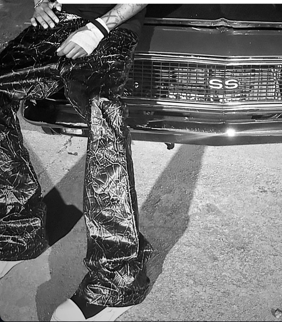 Japanese Brand 8rkive Black Silver Flare Denim Size US 36 / EU 52 - 1 Thumbnail