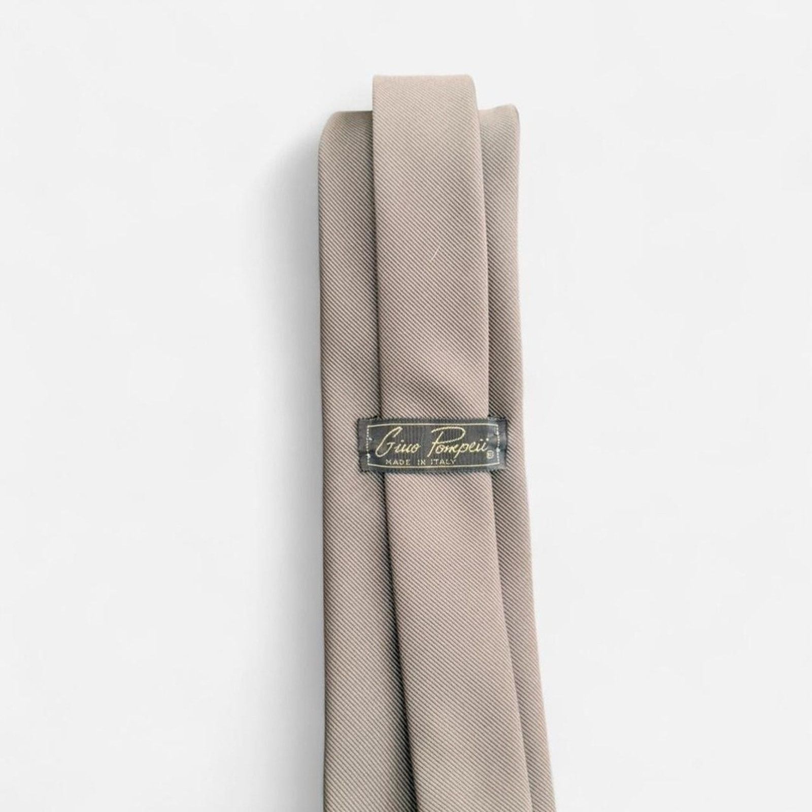 Other Gino pompeii Tan Tie Vintage 70s Old Money Quiet Luxury Size ONE SIZE - 3 Thumbnail
