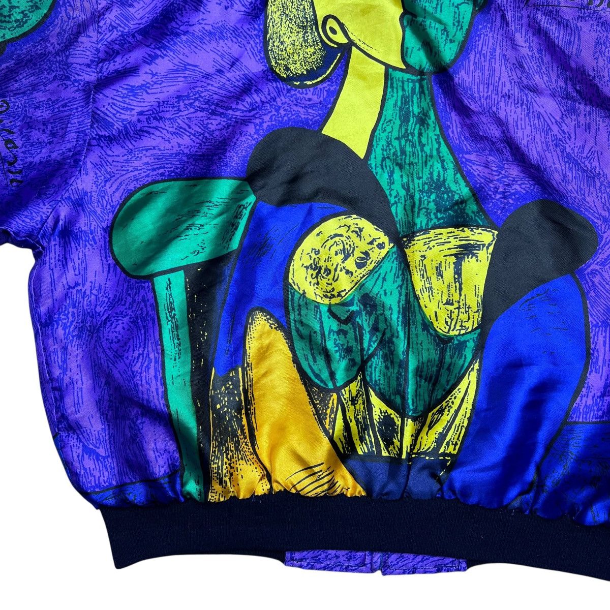 Other 1980s Picasso Abstract All Over Print Art Silk Satin Jacket Size XL / US 12-14 / IT 48-50 - 12 Thumbnail