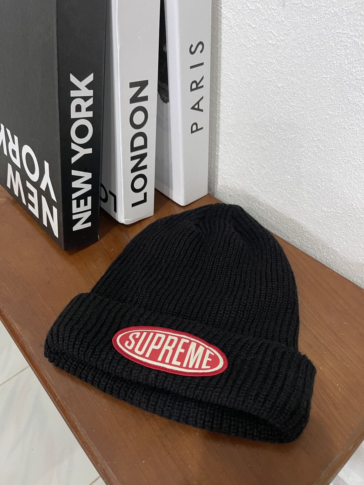 Supreme FW18 Supreme Oval Patch Beanie Size ONE SIZE - 1 Thumbnail