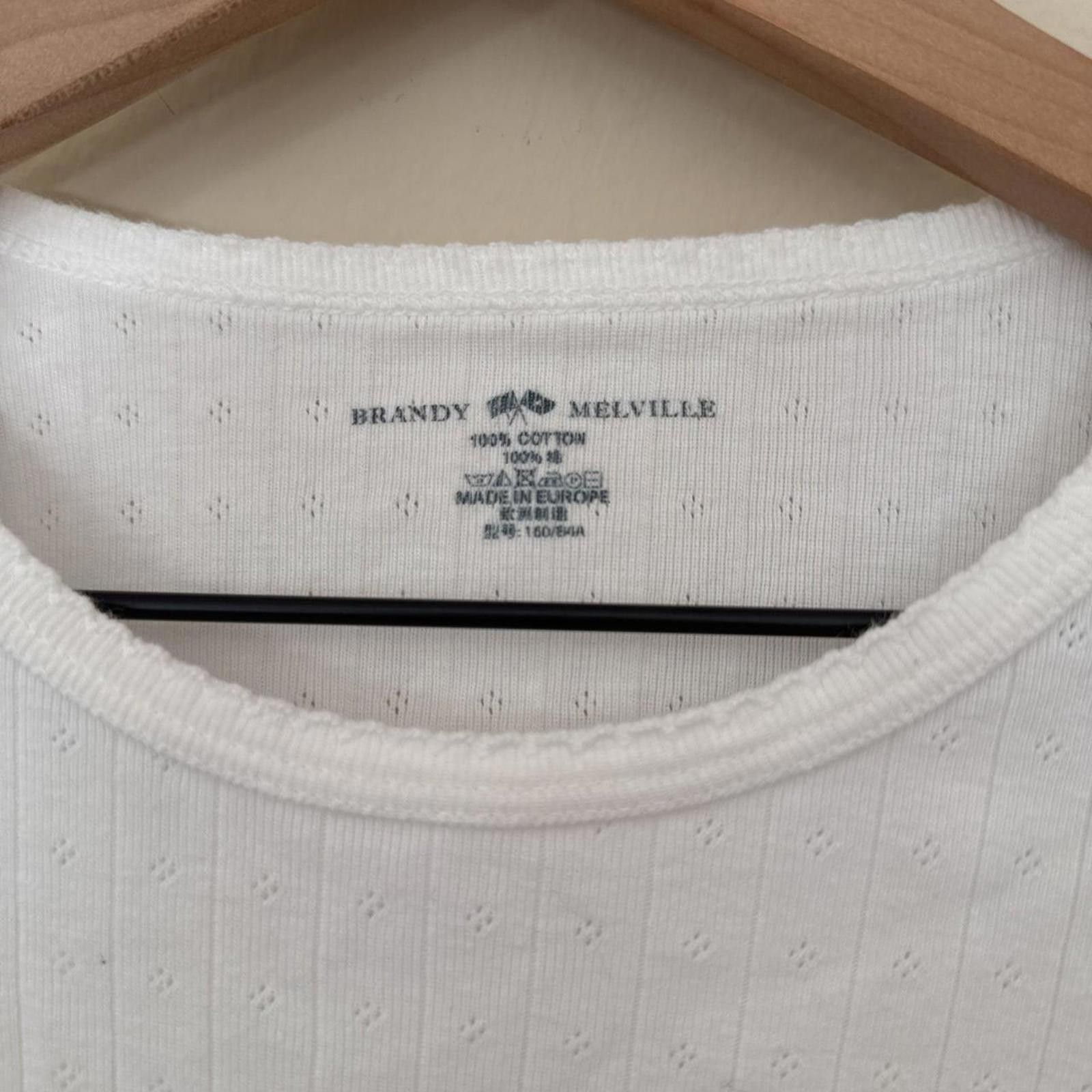 Other Brandy Melville Shirt Women's XS White 100% Cotton Size ONE SIZE - 2 Thumbnail