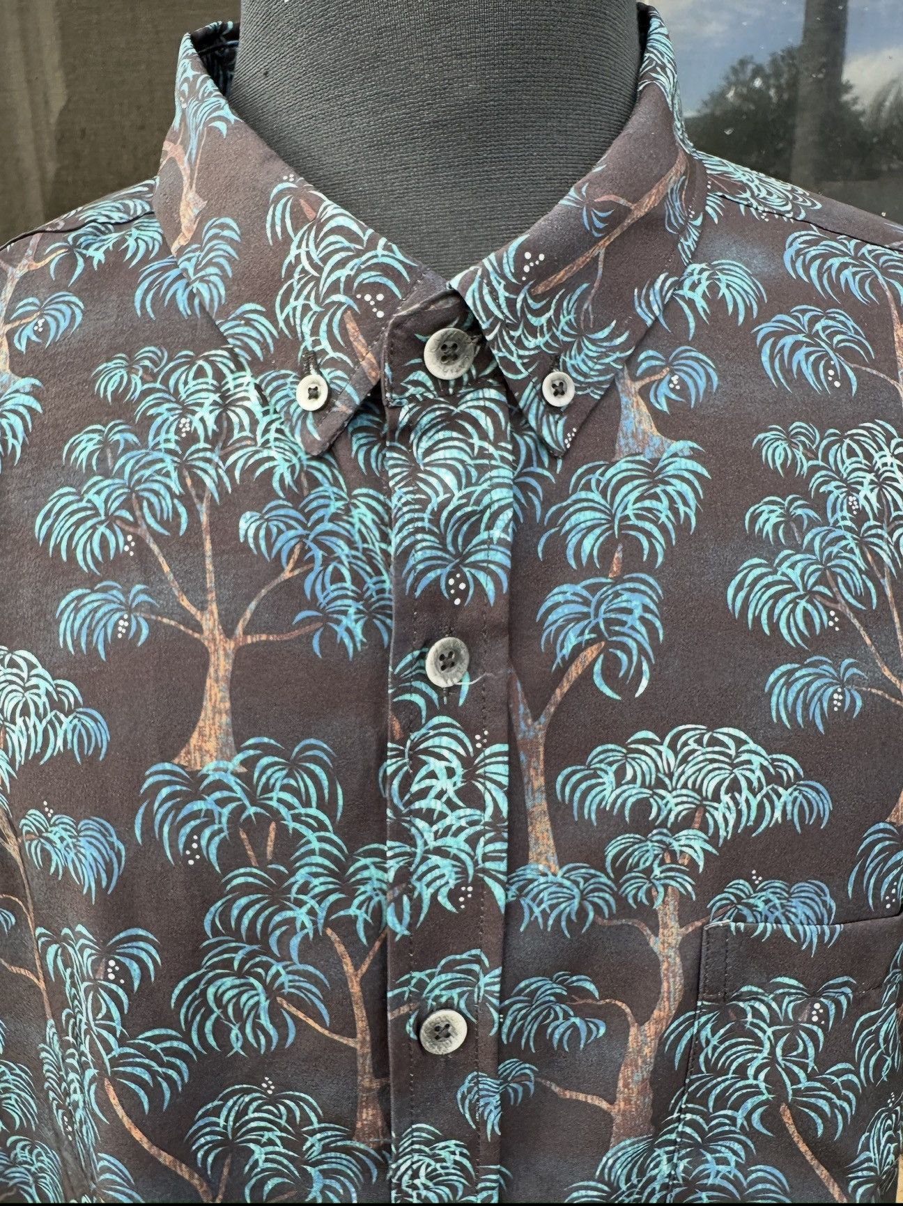 Kahala PreOwned Kahala Hawaiian Print Black/Green Men's 2XL Size US XXL / EU 58 / 5 - 3 Thumbnail