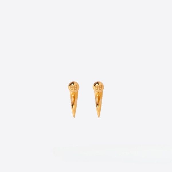 Balenciaga o1bcso1str0225 Size: OS / Force Horn Earrings in Gold Size ONE SIZE - 2 Thumbnail