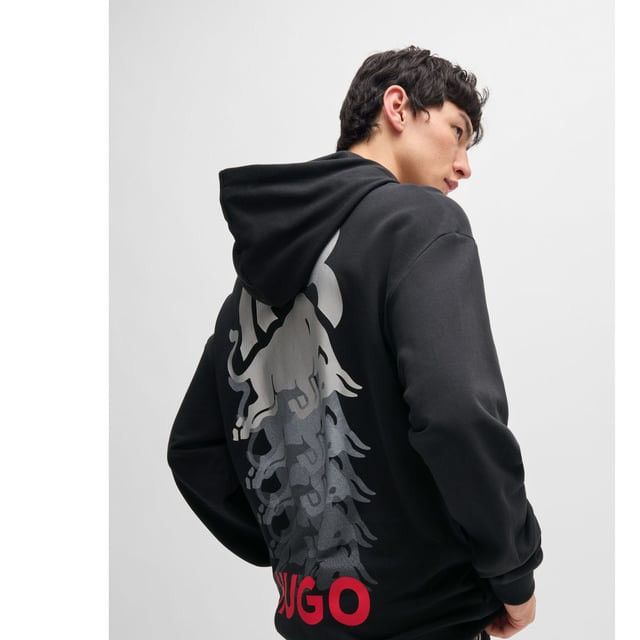 Hugo HUGO Red Bull Racing Oversized Hoodie Black F1 Visa Cash App Size US M / EU 48-50 / 2 - 2 Thumbnail