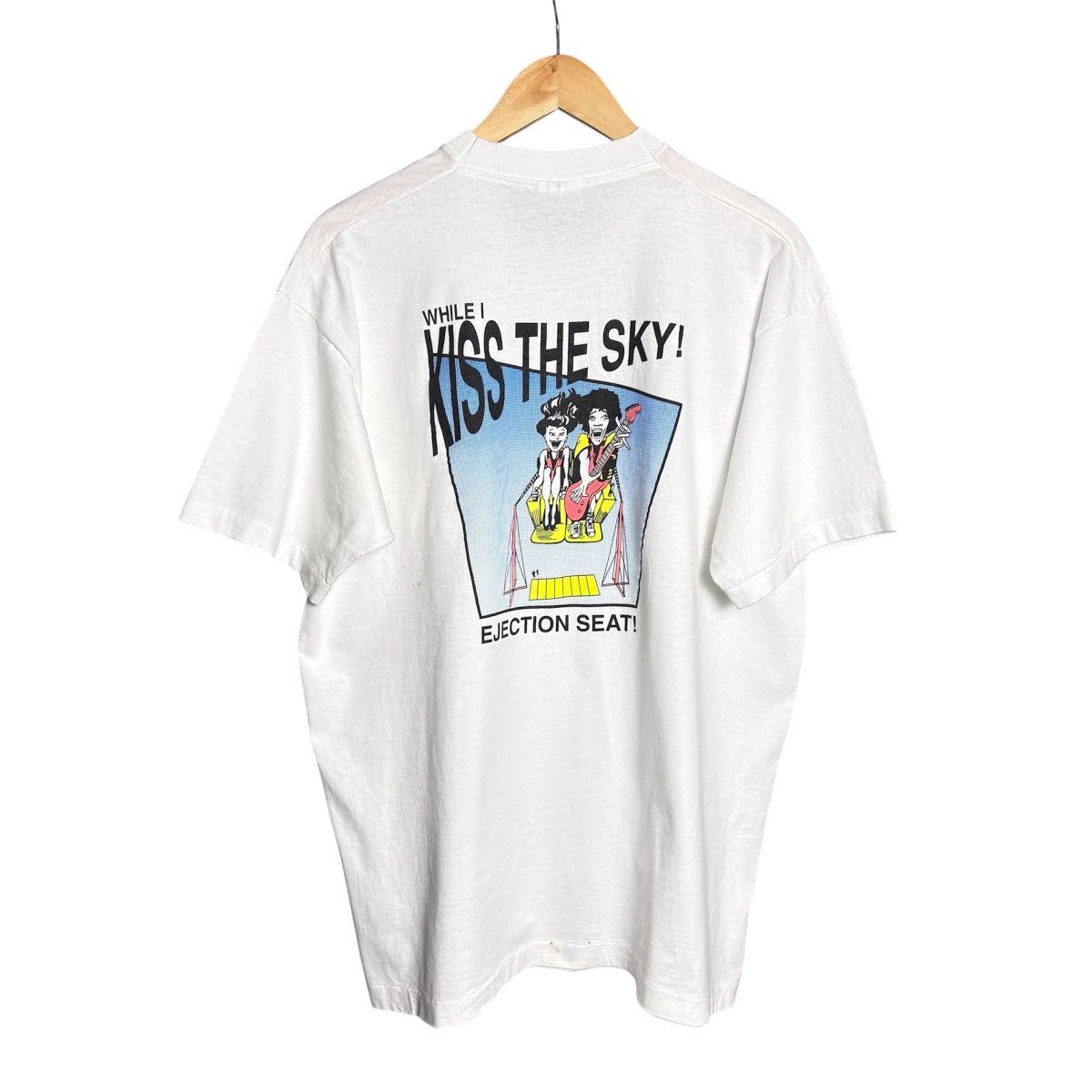 Band Tees Vintage 80s Jimi Hendrix Kiss The Sky Excuse Me USA Band Tee Size US XL / EU 56 / 4 - 1 Thumbnail