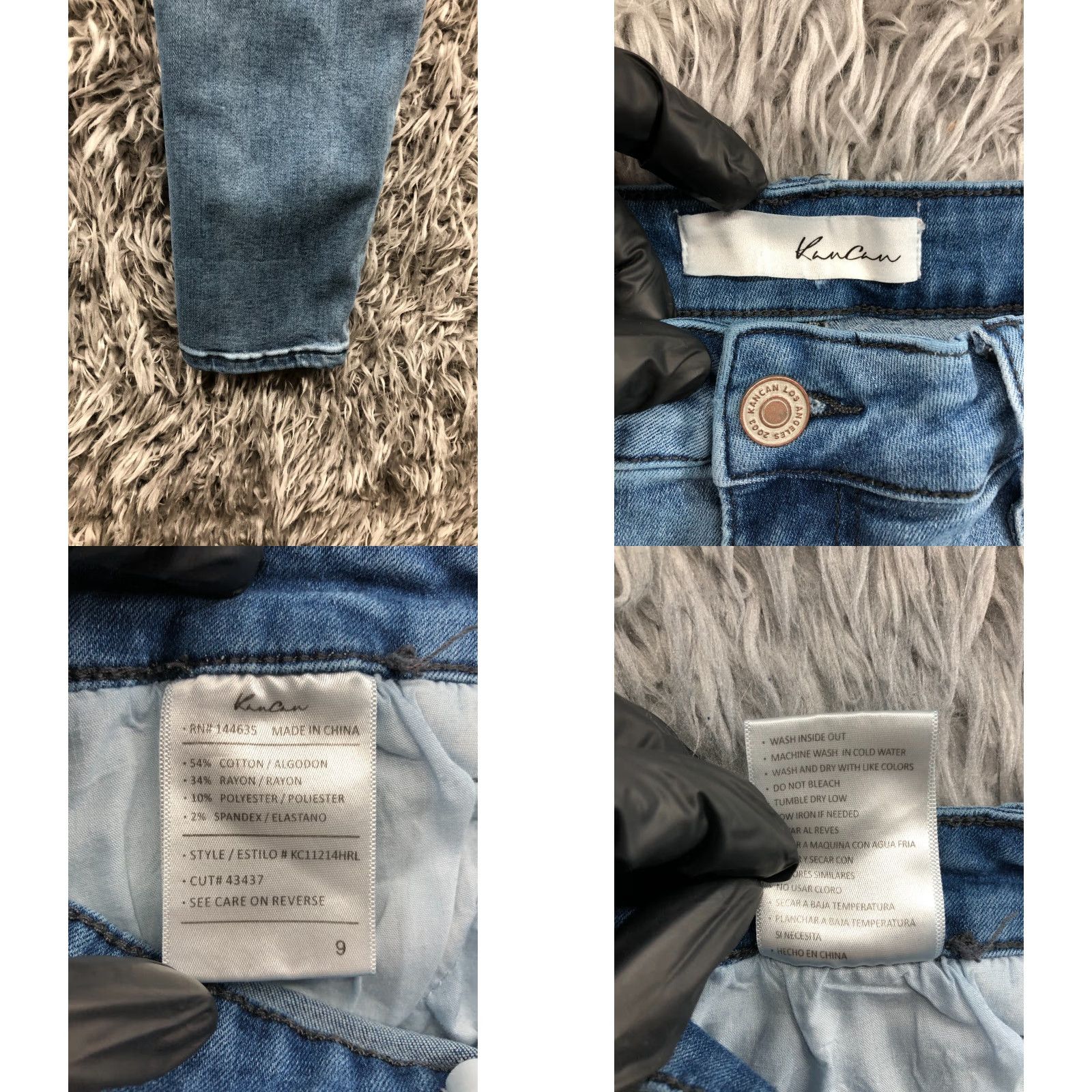 Vintage KanCan Jeans Skinny Juniors Womens Size 9 Medium Blue Wash Denim 5-Pocket Regular Rise Size 30" / US 8 / IT 44 - 8 Thumbnail