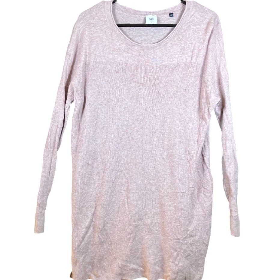 Vintage CAbi Womens Sweater Crew Neck Long Sleeve 100% Cotton Blush Pink Small Regular Pullover Knit Classic Casual workwear Size S / US 4 / IT 40 - 2 Thumbnail