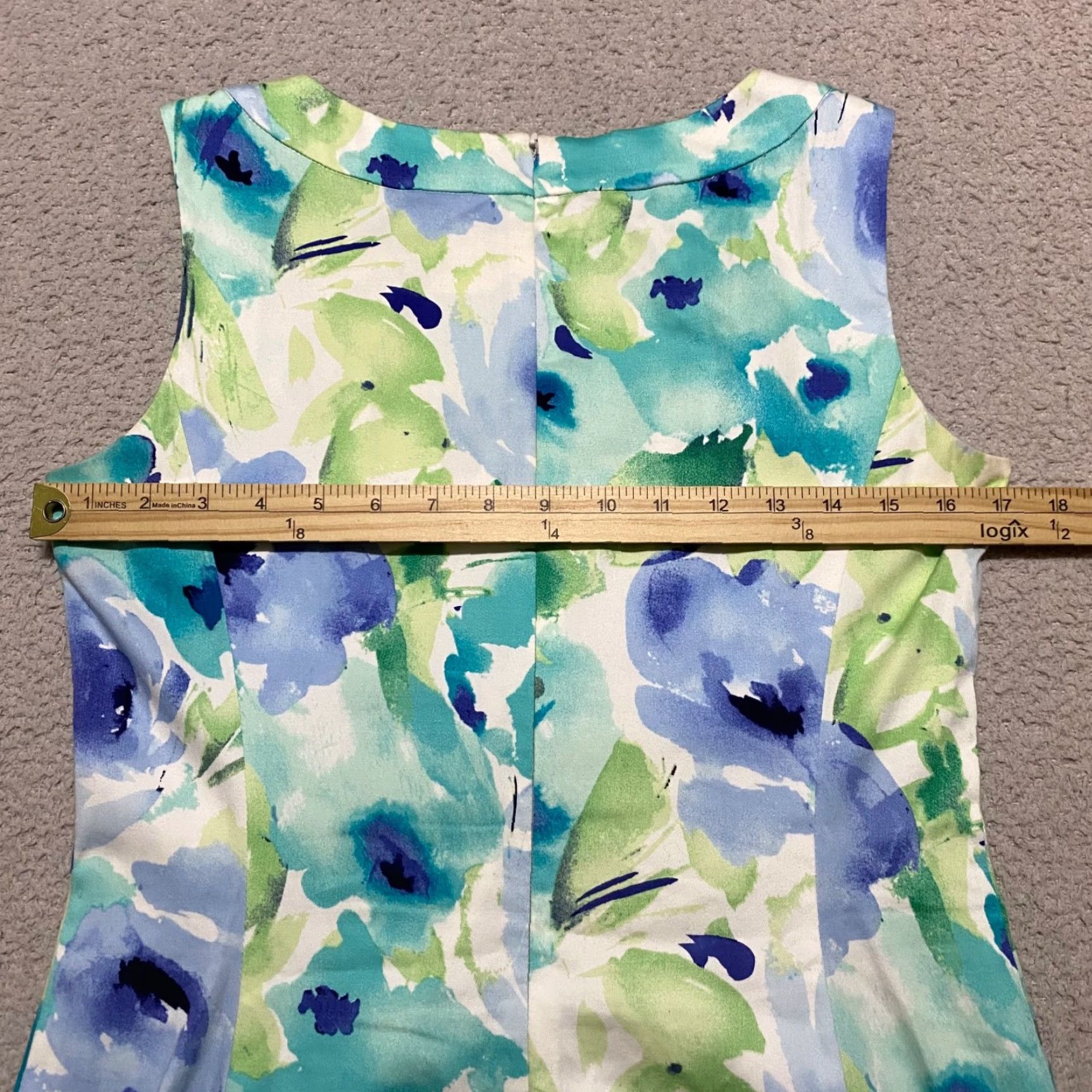 Chaps Chaps Dress Women's Multicolor Floral Sheath Sleeveless Round Neck Zip Knee Length 8 Size M / US 6-8 / IT 42-44 - 8 Thumbnail