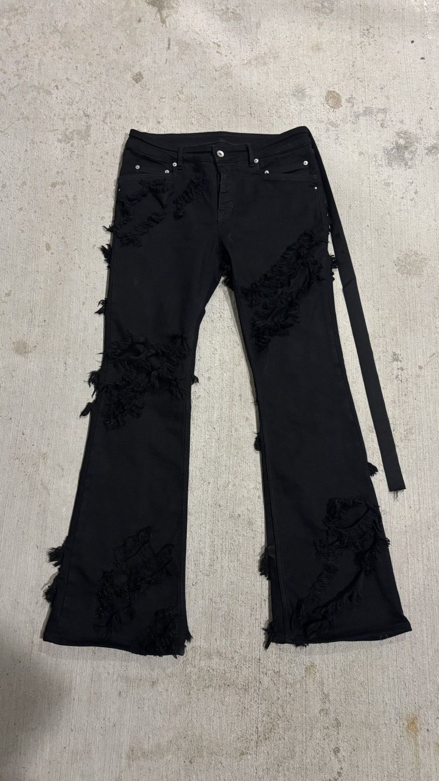 Rick Owens × Rick Owens Drkshdw Rick Owens Slashed Tyrone Bootcut