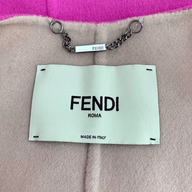 Fendi FENDI Pink Fur Pocket Wool V-Neck Sleeveless Vest Jacket X Size 4XL / US 24-26 - 5 Thumbnail