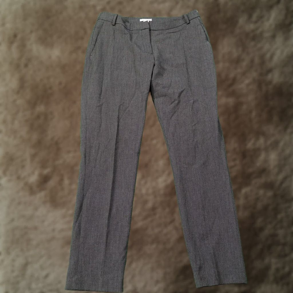 H&M H&M Grey Dress Pants Womens Size 10 Flat Front Size 32" / US 10 / IT 46 - 1 Thumbnail