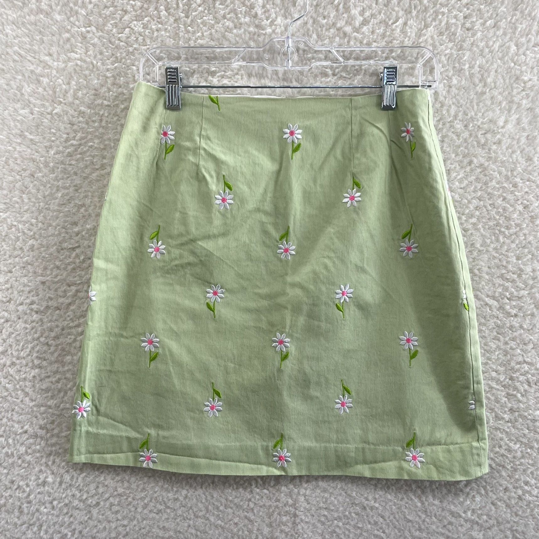 Lilly Pulitzer Lilly Pulitzer Mini Skirt Green High Waisted Floral Preppy Women's M Medium Short Skirt 90s Style Ladies Size 32" / US 10 / IT 46 - 2 Thumbnail