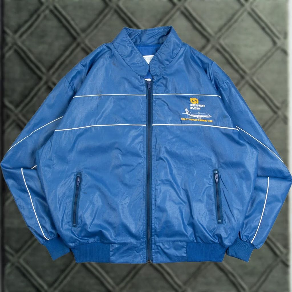 X-LARGE Vintage Unbranded BNWT Full Zip Bomber Jacket Men’s 1980s Blue XS? Size US XL / EU 56 / 4 - 1 Thumbnail