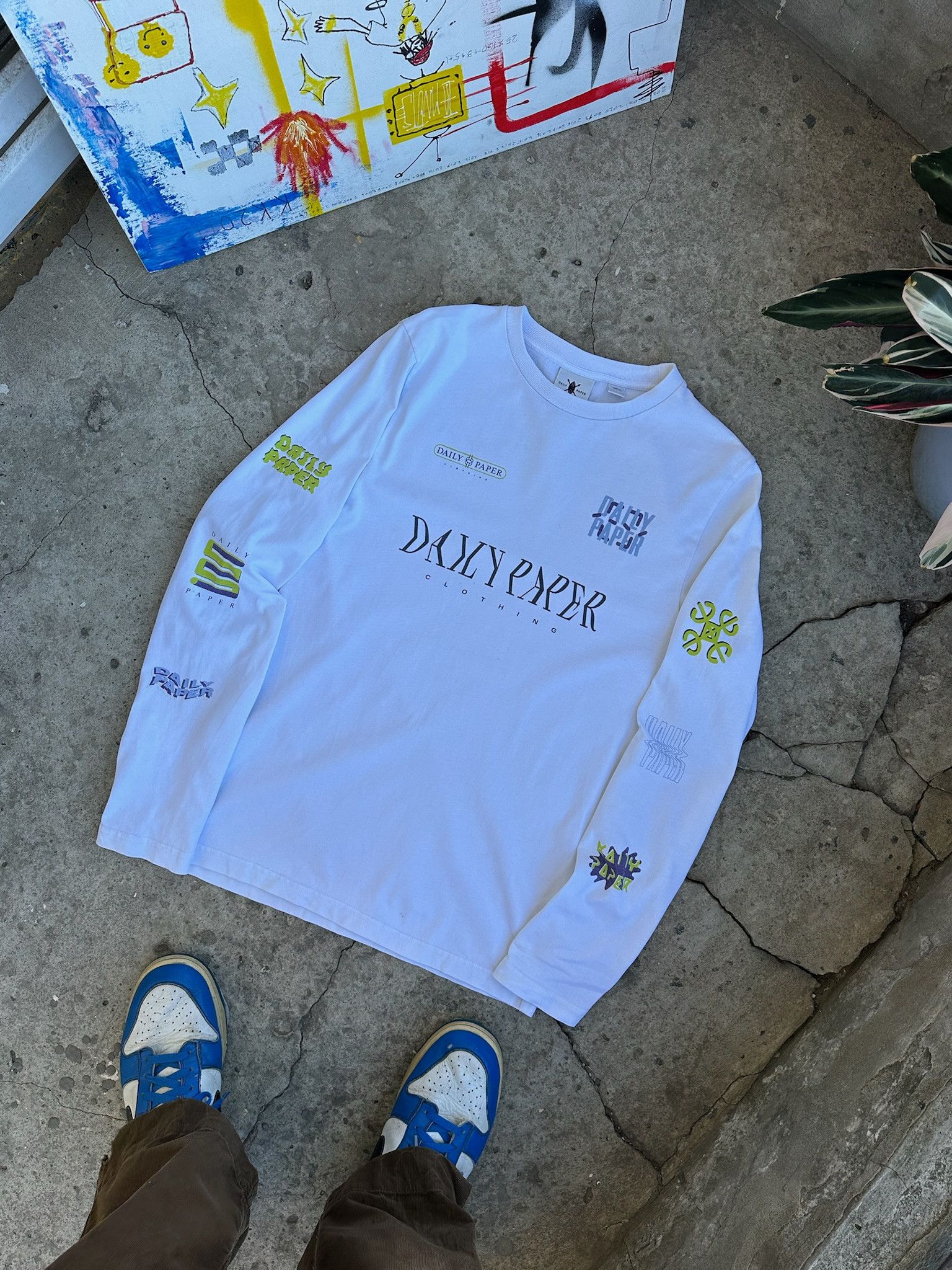 Daily Paper Daily Paper Racing Longsleeve Headlines Lagos T-shirt Y2k Size US S / EU 44-46 / 1 - 4 Thumbnail