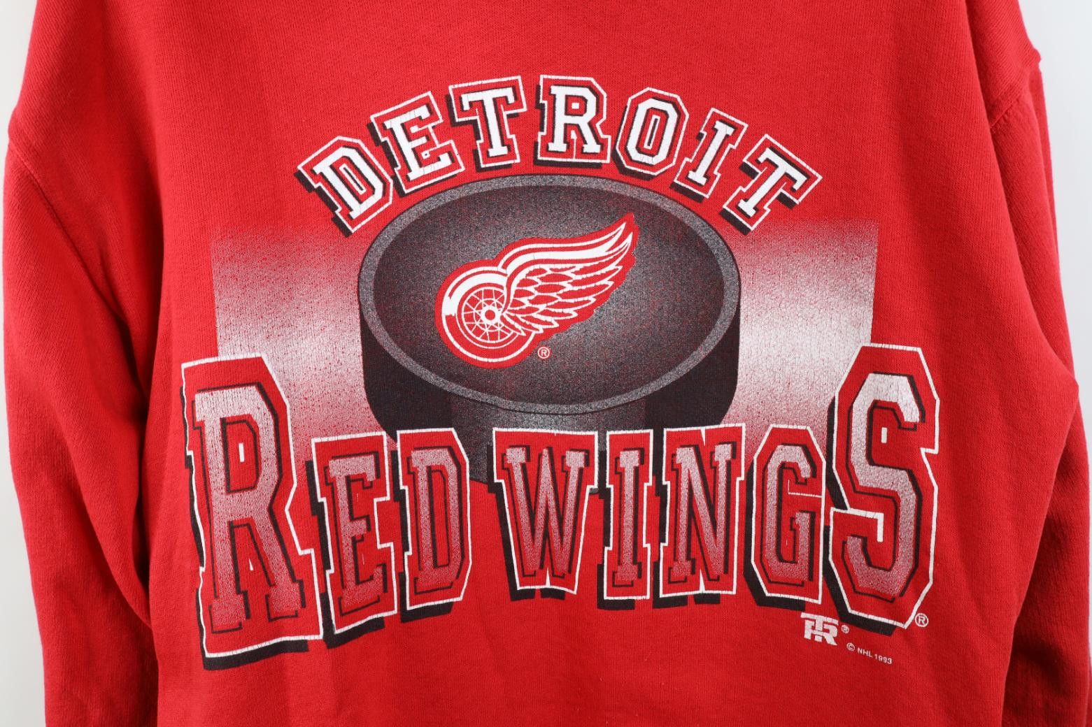 Vintage Vintage 90s Detroit Red Wings Hockey Hoodie Sweatshirt Red Size US S / EU 44-46 / 1 - 4 Thumbnail