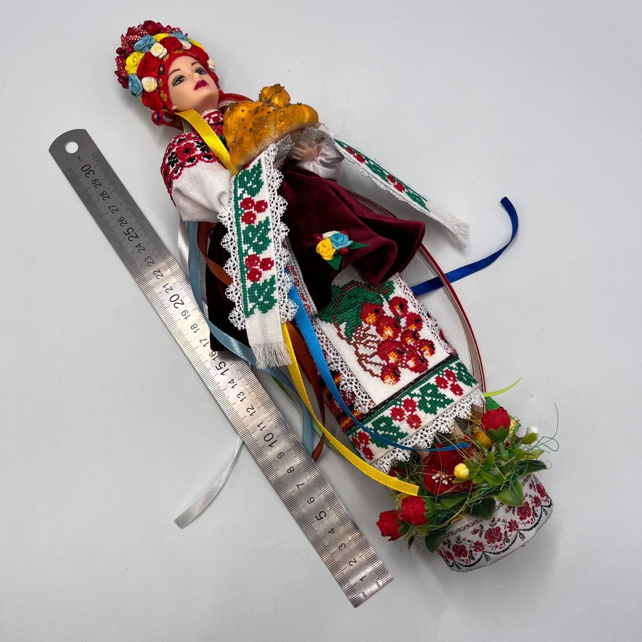 Vintage Cute Ukrainian Traditional Souvenir Handmade Doll Size ONE SIZE - 4 Thumbnail