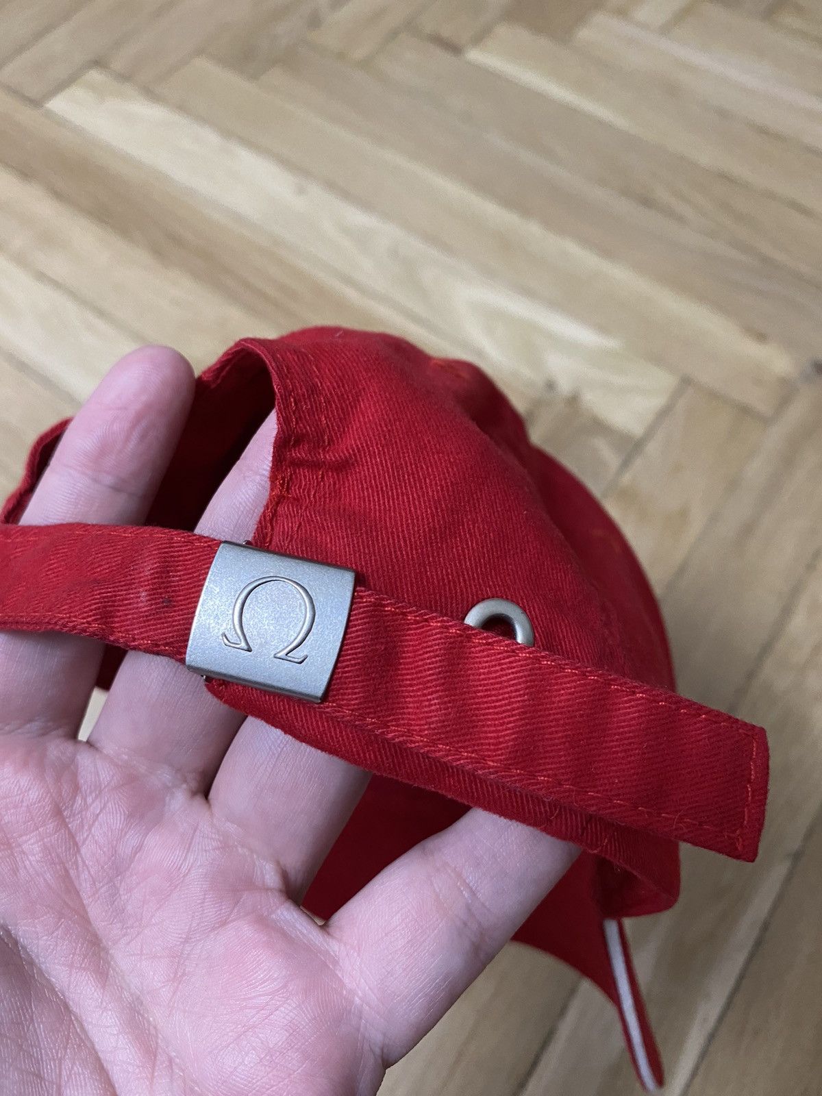 Omega OMEGA Baseball Hat Red/White Embroidered Adjustable Cap Size ONE SIZE - 4 Thumbnail