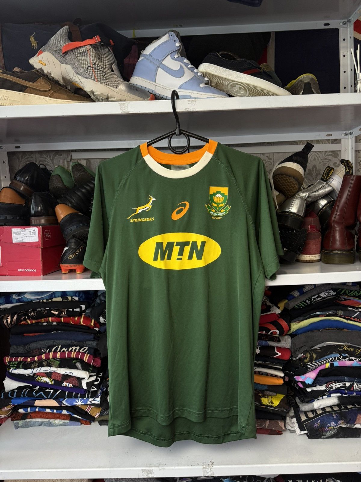 Asics Vintage Asics South Africa Rugby Jersey Size S Size US S / EU 44-46 / 1 - 14 Thumbnail