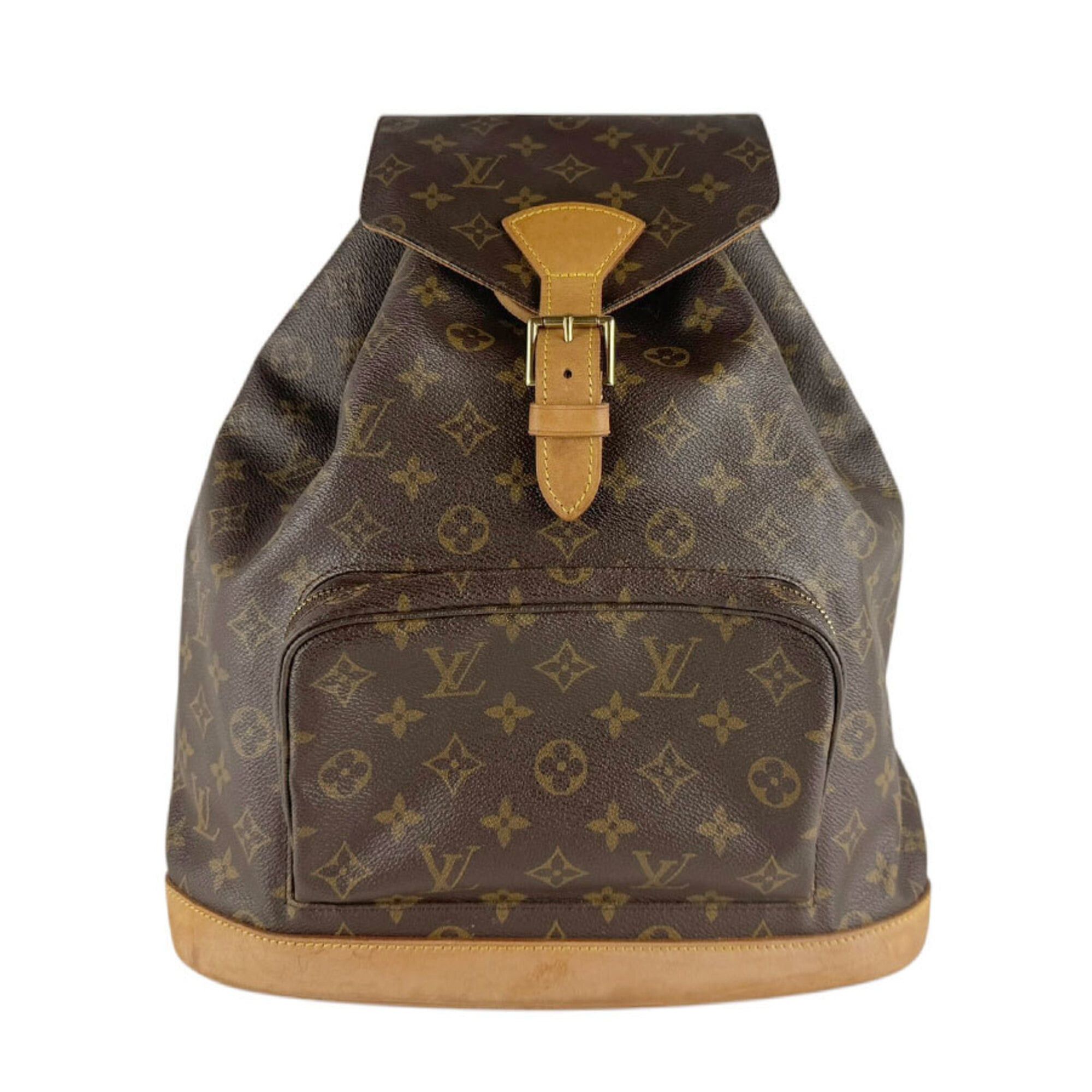 Louis Vuitton Louis Vuitton Backpack Monogram Montsouris GM Canvas Brown Gold Women's M51135 z9230 Size ONE SIZE - 1 Thumbnail