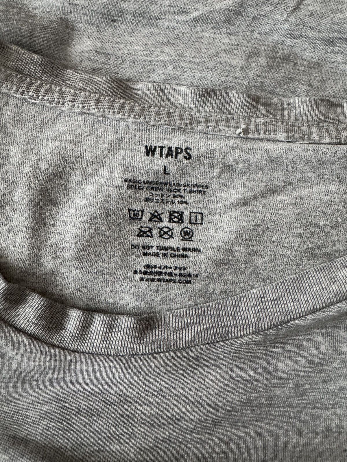 Japanese Brand 🔥🔥 WTAPS Grey Cotton T-Shirt Size US L / EU 52-54 / 3 - 4 Thumbnail