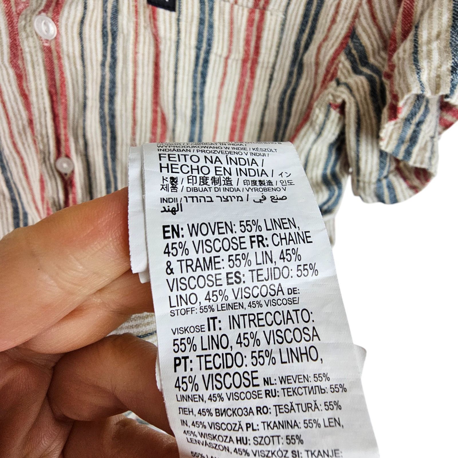 RVCA RVCA Button Up RVCA Shirt Linen Blend Shirt Men L Size US L / EU 52-54 / 3 - 6 Thumbnail