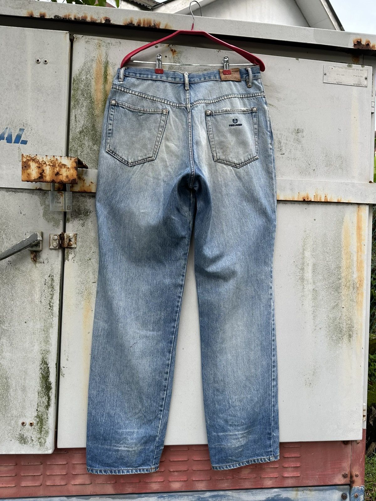 Fred Perry 👹Vintage Fred Perry Distressed Pocket Baggy Denim Size US 31 - 3 Thumbnail