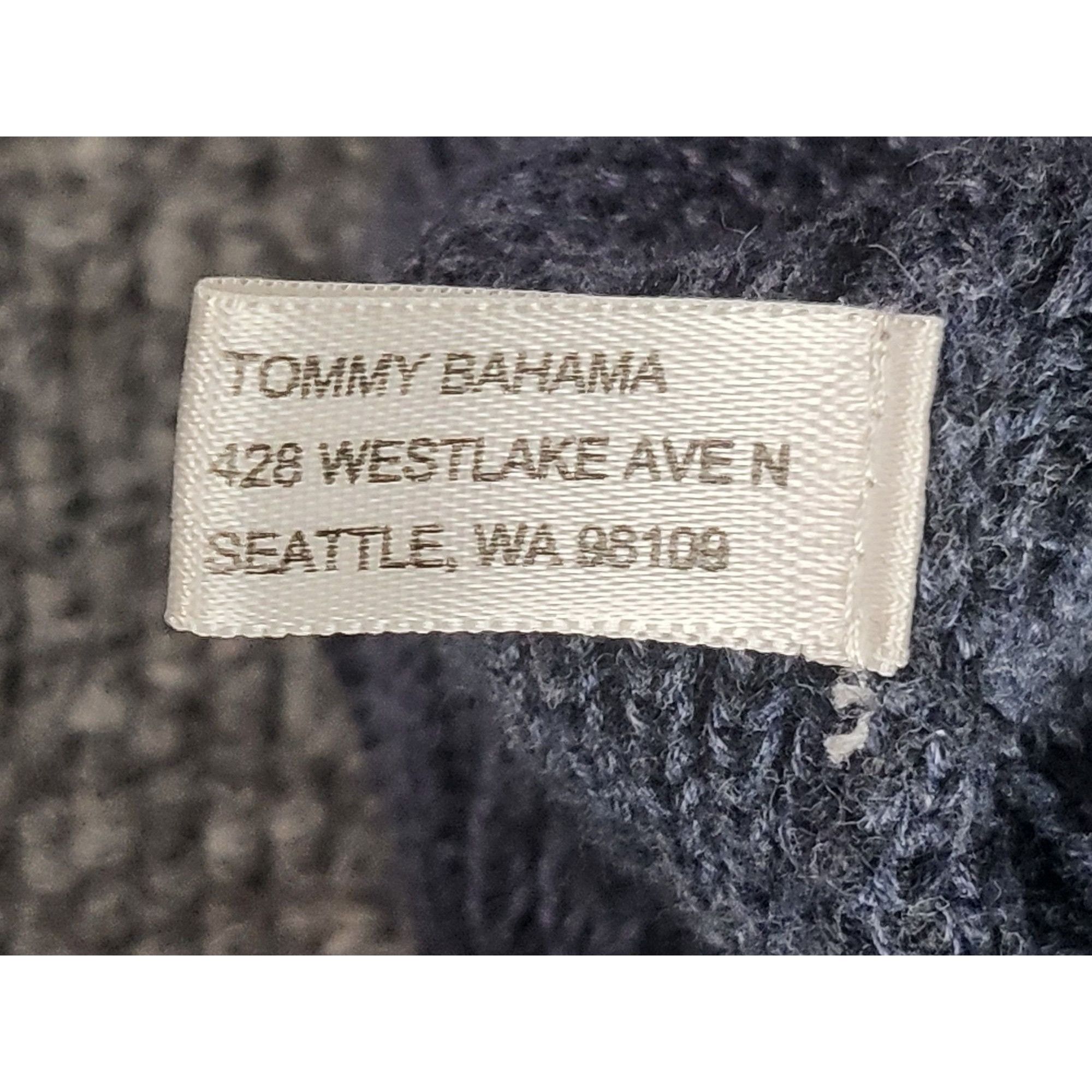Tommy Bahama Tommy Bahama Cotton Dark Gray‎ 1/4 Zip Knit Sweater Men Size Size US L / EU 52-54 / 3 - 12 Thumbnail