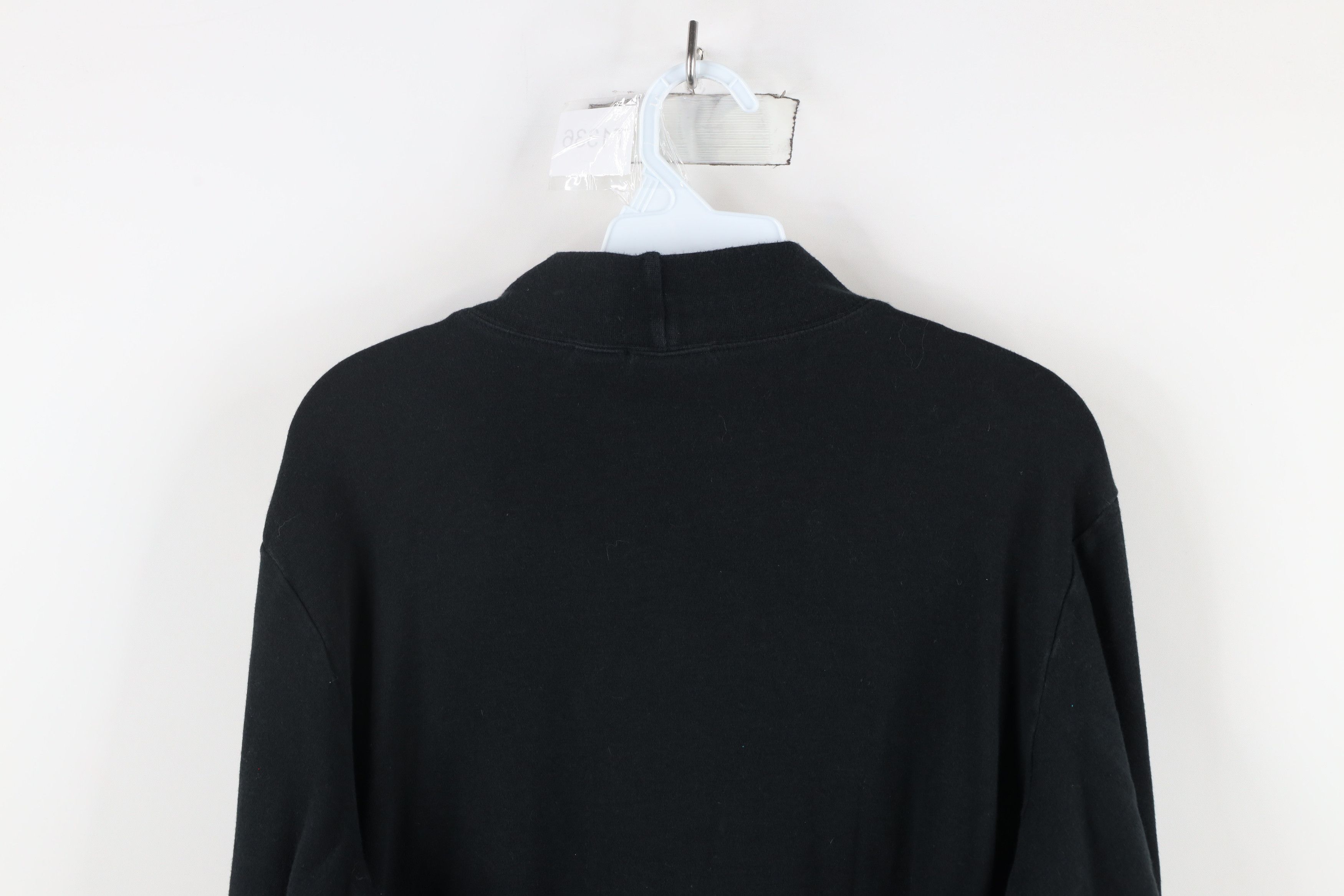 L.L. Bean × Vintage Vintage 90s LL Bean Mock Neck Long Sleeve T-Shirt Black Size XL / US 12-14 / IT 48-50 - 7 Thumbnail