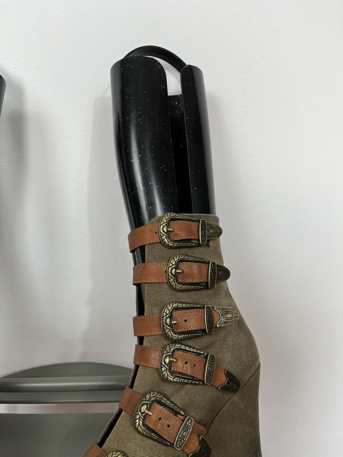 Other Gladiator Wedge Sandals Multi Buckle Straps Canvas EU 38 Size US 7 / IT 37 - 4 Thumbnail