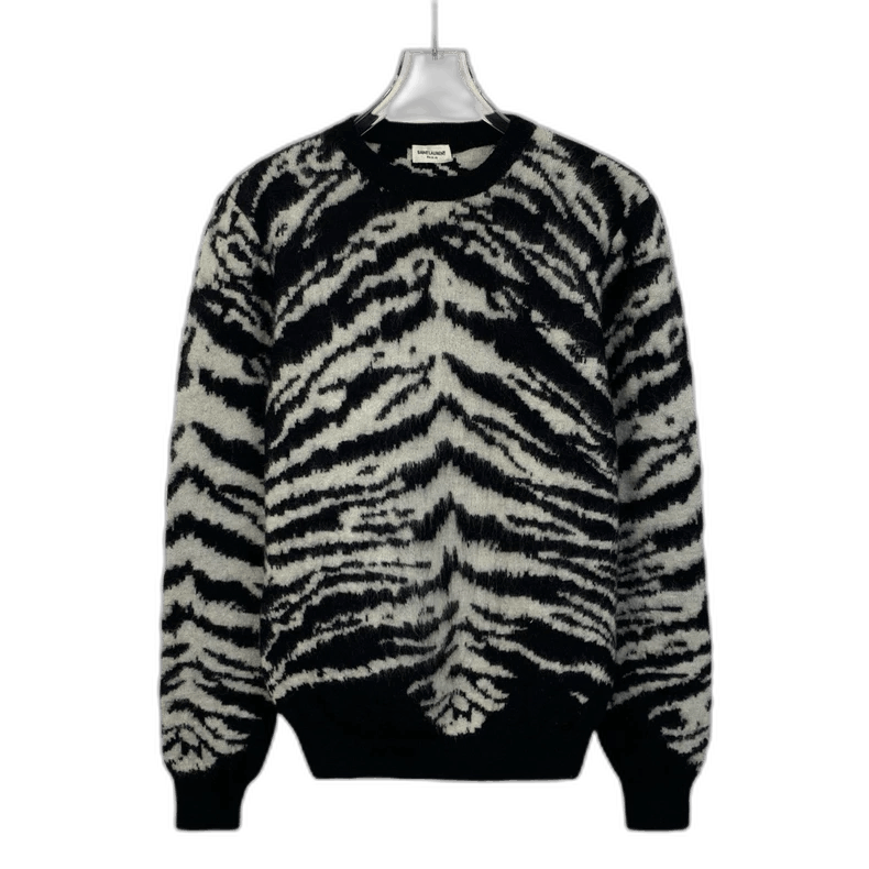 Saint Laurent Paris Saint Laurent Black and White Knit Sweater-2507 Size US S / EU 44-46 / 1 - 7 Thumbnail
