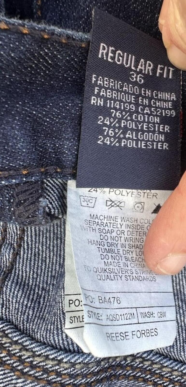 Quiksilver Quiksilver Regular Fit Jeans 36 Size US 36 / EU 52 - 5 Thumbnail